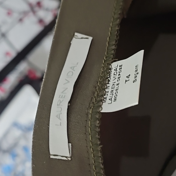 Lauren Vidal Olive‎ Green Leggings Pants Size Large NWT - Picture 4 of 6